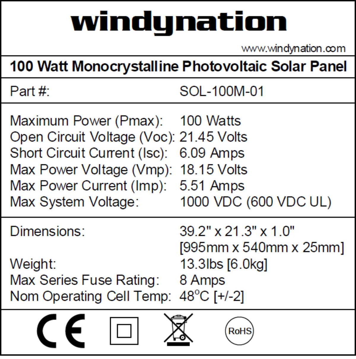 300 Watt Monocrystalline Solar Panel Kit with 1500W Power Inverter and 200ah AGM Battery M341