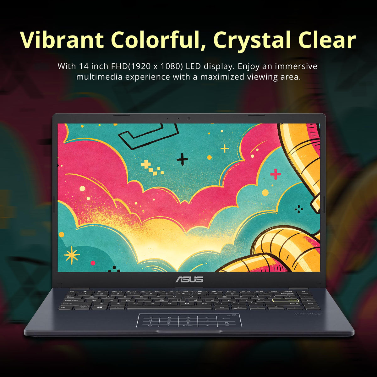 14" FHD Laptop, Intel Celeron N4500, 4GB RAM, 224GB Storage, Quiet Blue B144