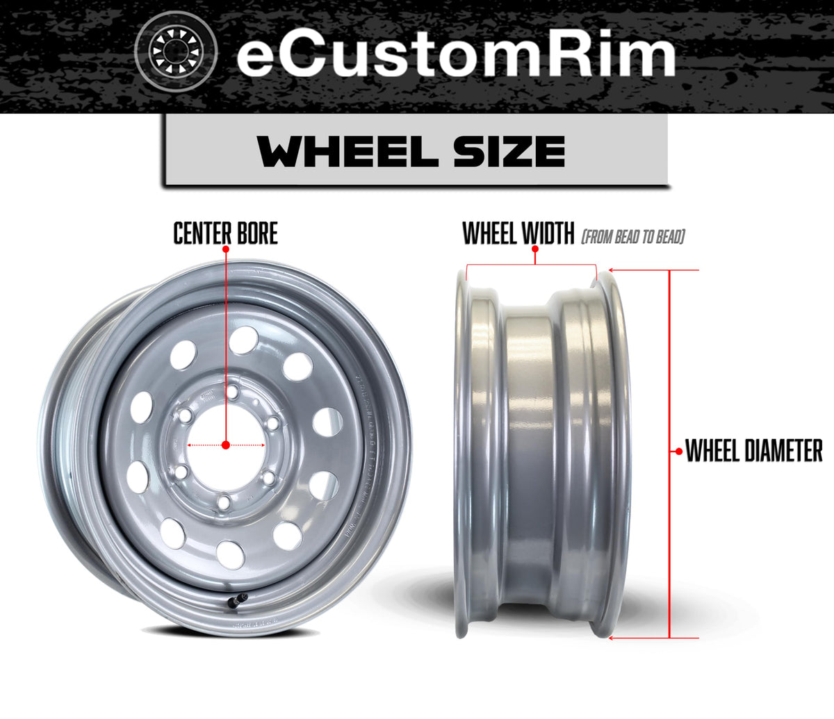 Trailer Tire Rim Assembly 5.30-12 5 Lug Black Wheel O216