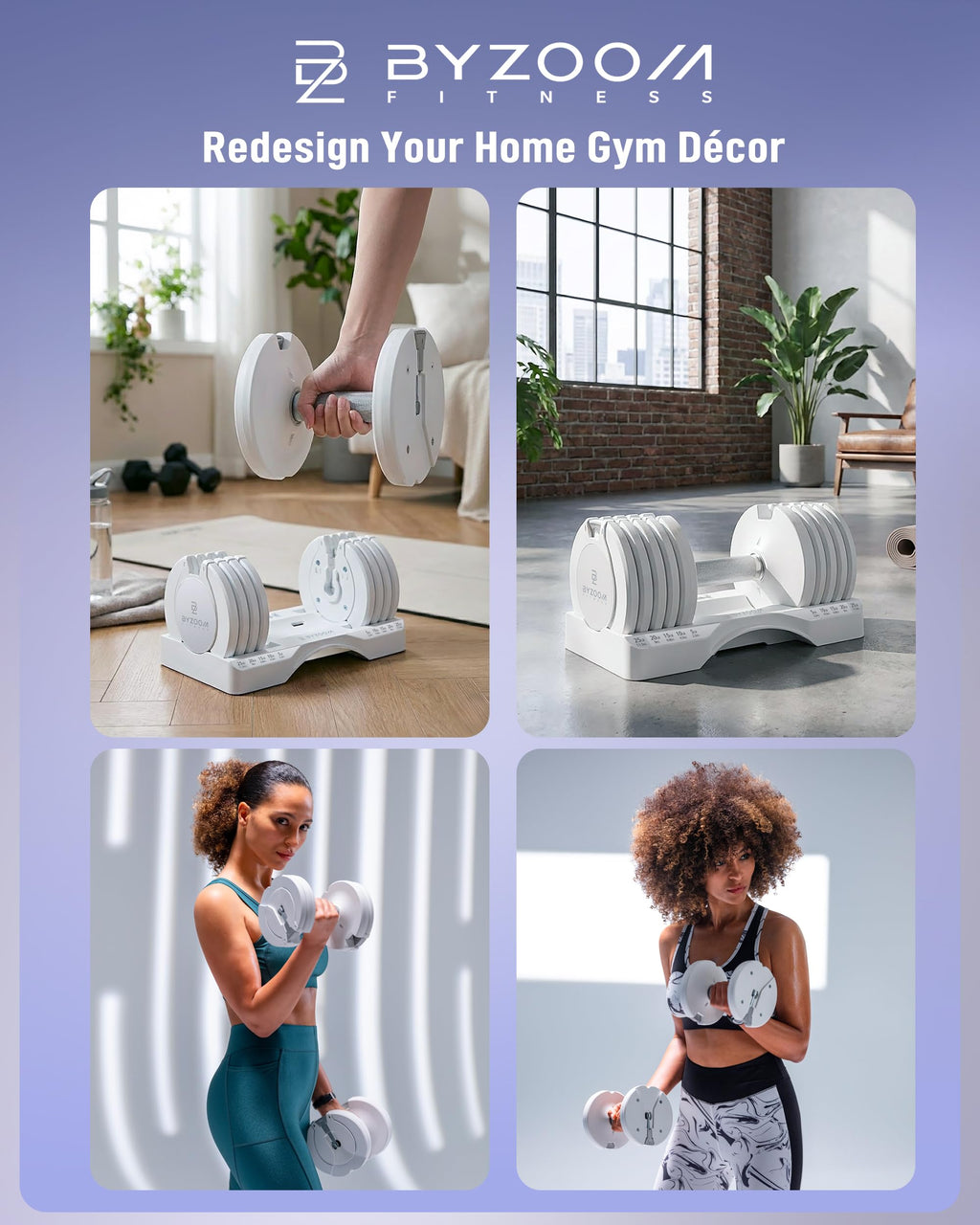 Adjustable Dumbbell 5-in-1 White M4591