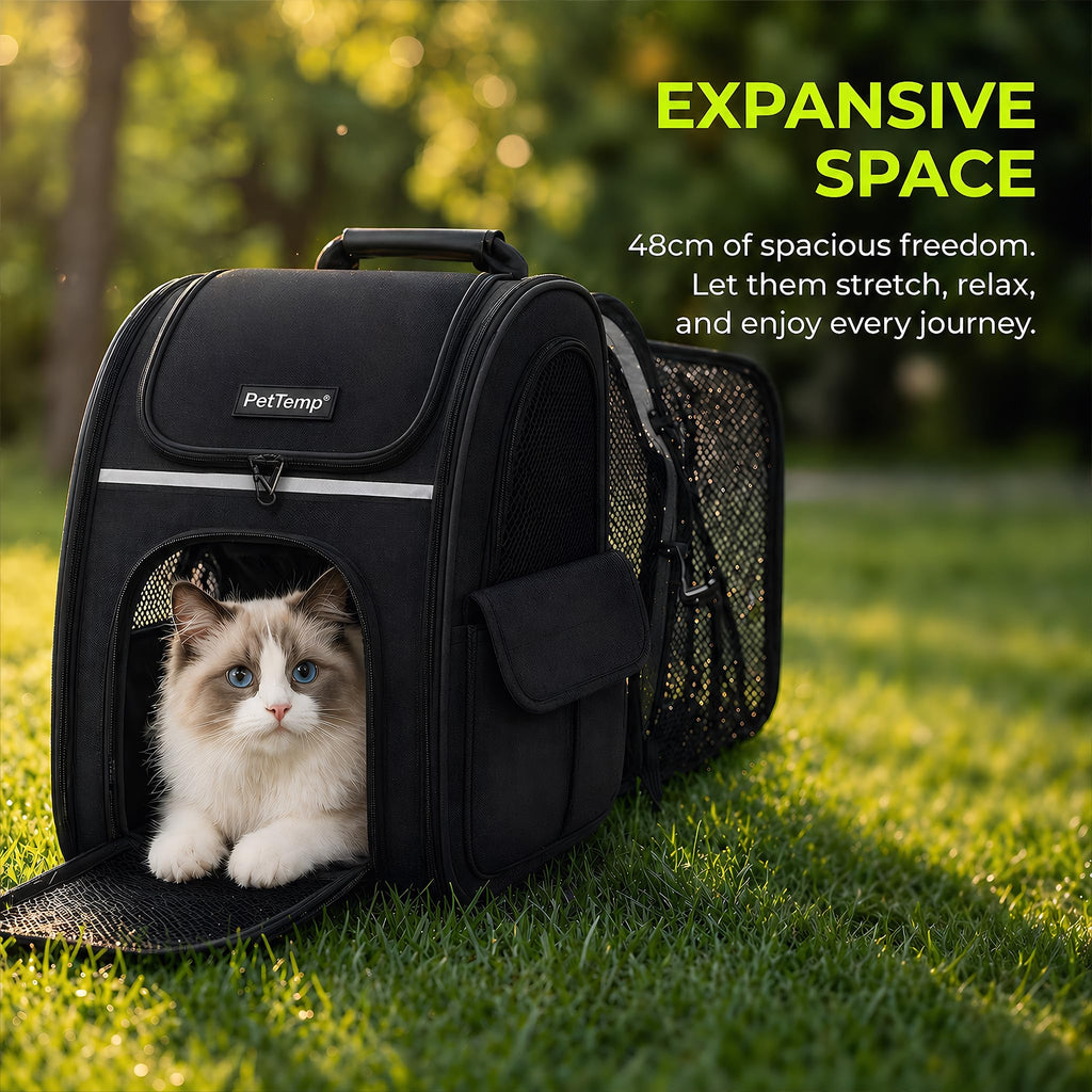 Expandable Cat Backpack Carrier with Breathable Mesh U699963