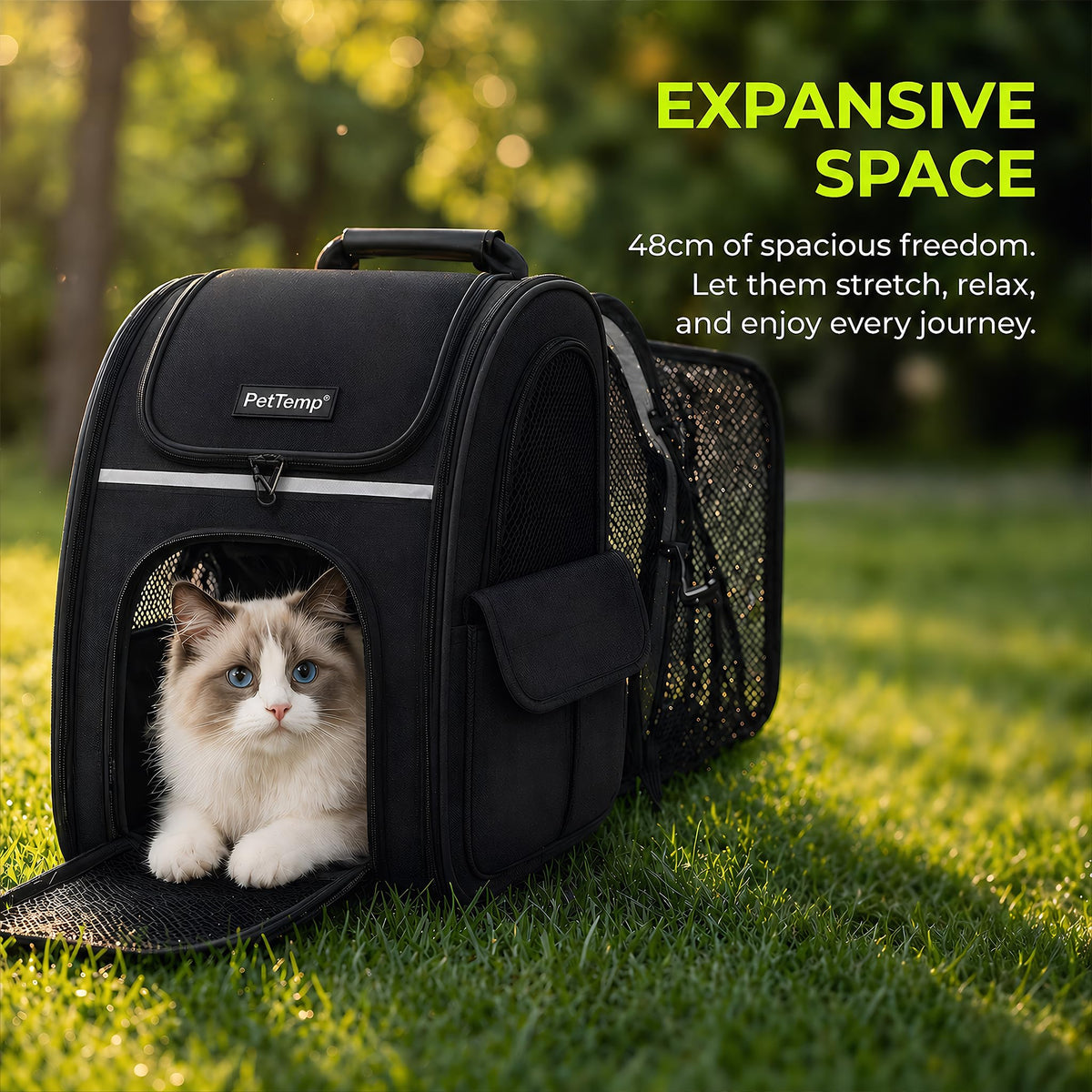 Expandable Cat Backpack Carrier with Breathable Mesh U699963
