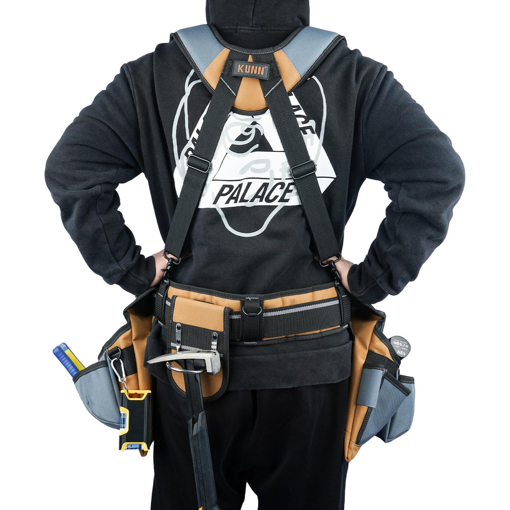 Khaki Carpenter Tool Belt with Suspenders I62299
