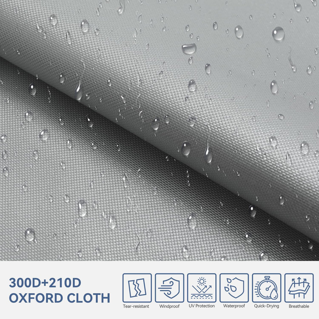 300D Oxford 27-30ft Camper Cover with Jack Cover, 4 Tire Covers and Gutter Cover B4671