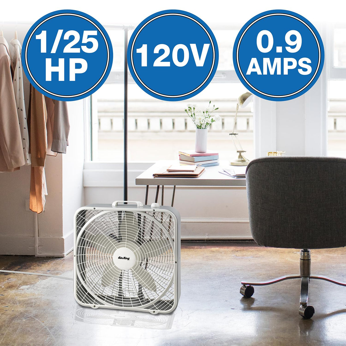 20-Inch 3-Speed Box Fan, White A785418