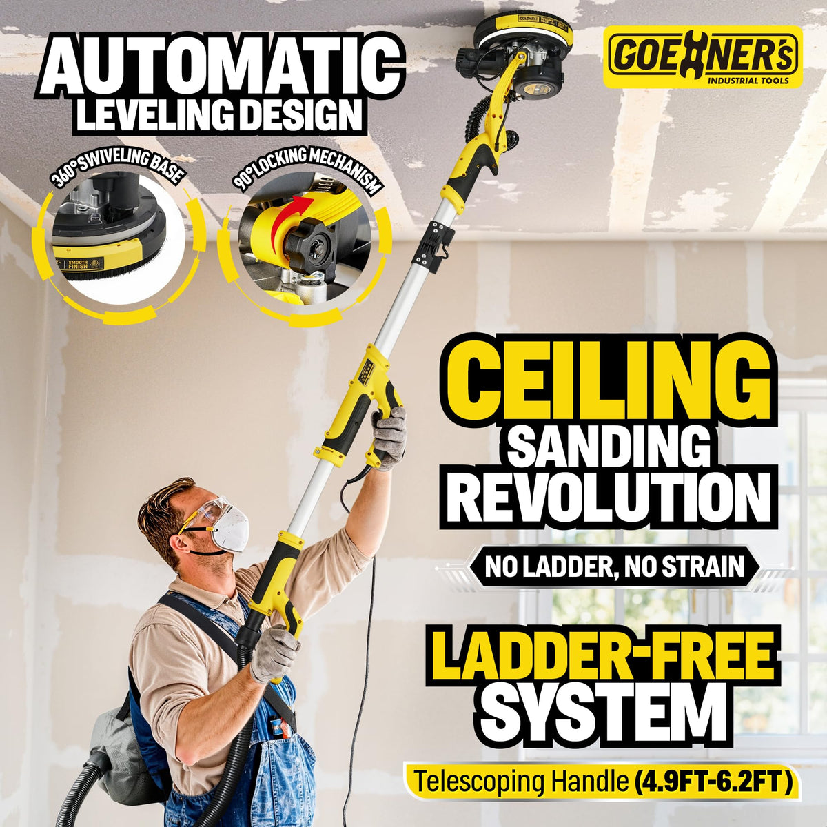 Electric Drywall Sander with Vacuum Q563079
