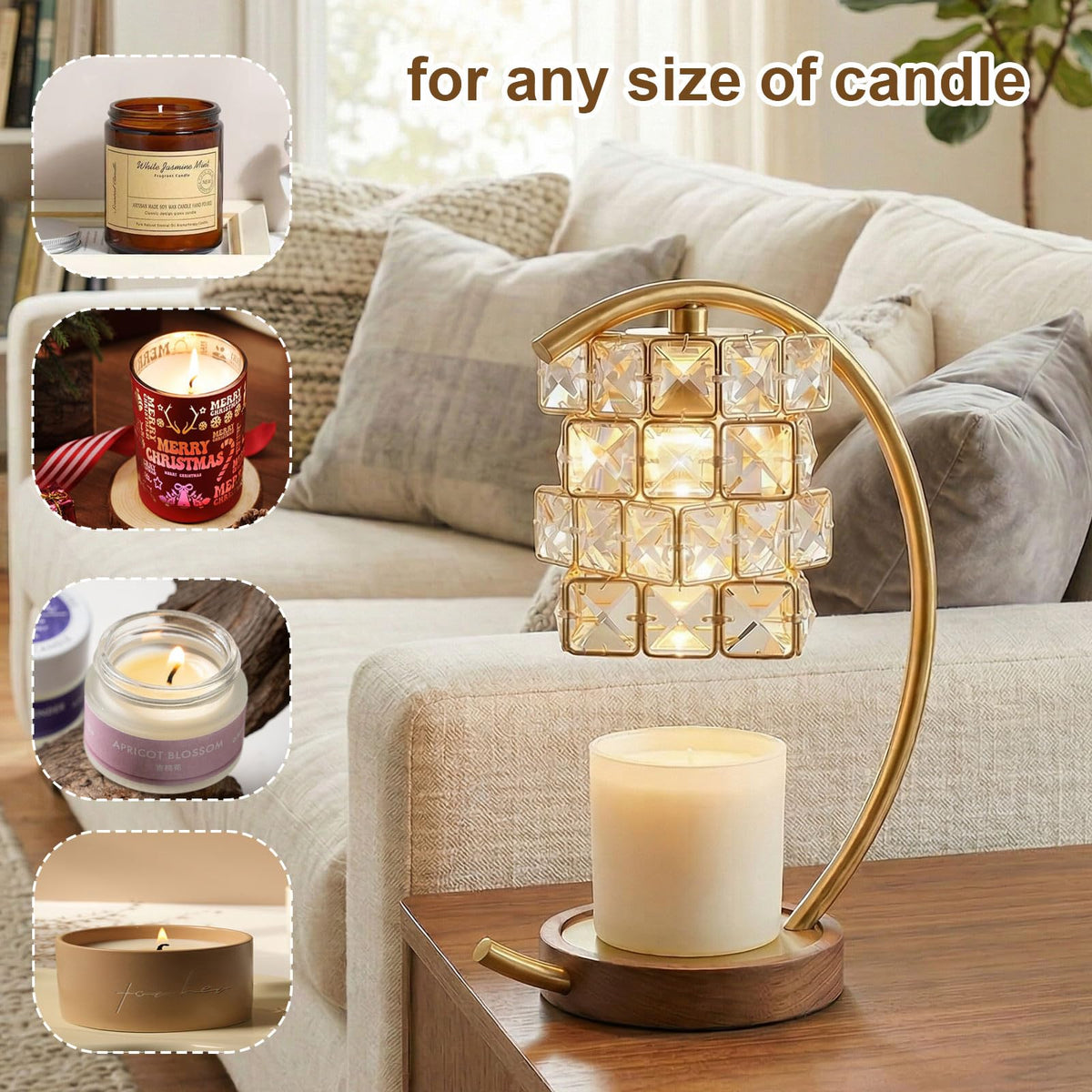 Candle Warmer Lamp with Timer Dimmable Wax Warmer N2810