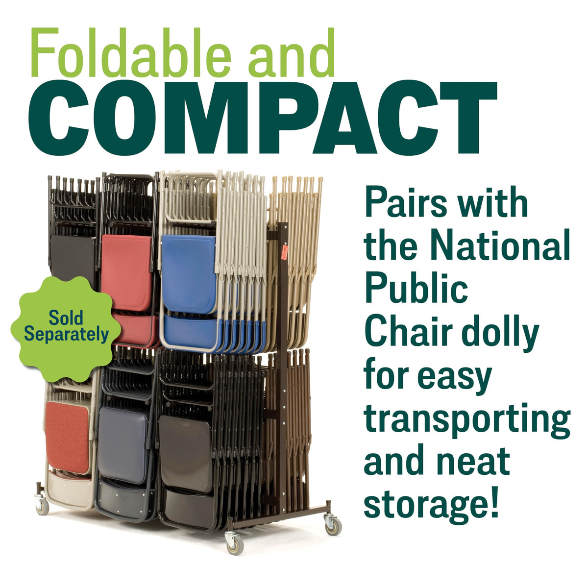 Cushioned Portable Folding Chairs Set of 2 Black I109
