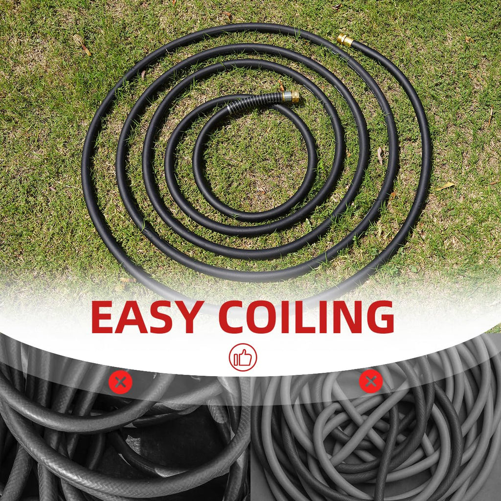 50FT Heavy Duty Rubber Garden Hose E710949