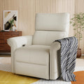 Fabric Light Gray Swivel Rocker Recliner Chair I464