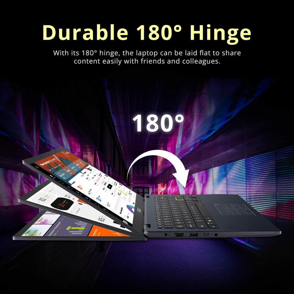 14" FHD Laptop, Intel Celeron N4500, 4GB RAM, 224GB Storage, Quiet Blue B144