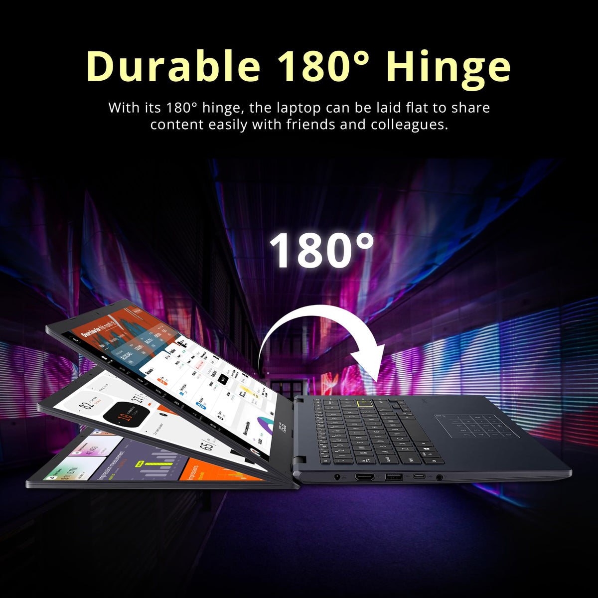14" FHD Laptop, Intel Celeron N4500, 4GB RAM, 224GB Storage, Quiet Blue B144