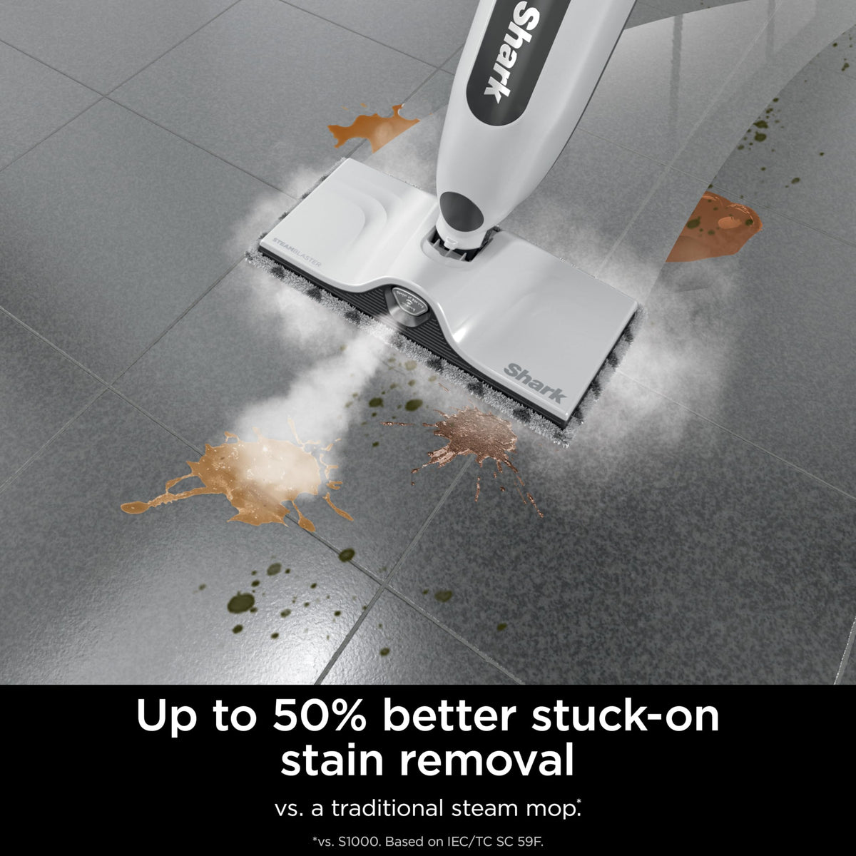 Steam Mop with 3 Steam Modes, 2 Washable Pads H9944