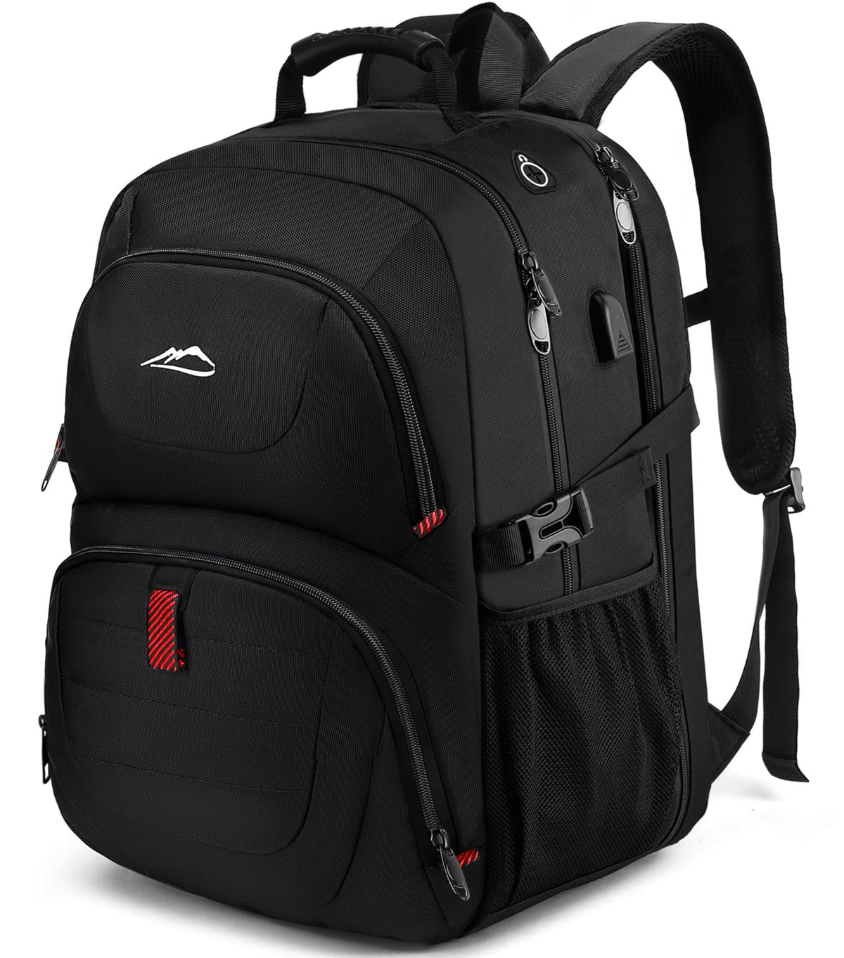 Extra Large Black Laptop Backpack with USB Charging Port H15796