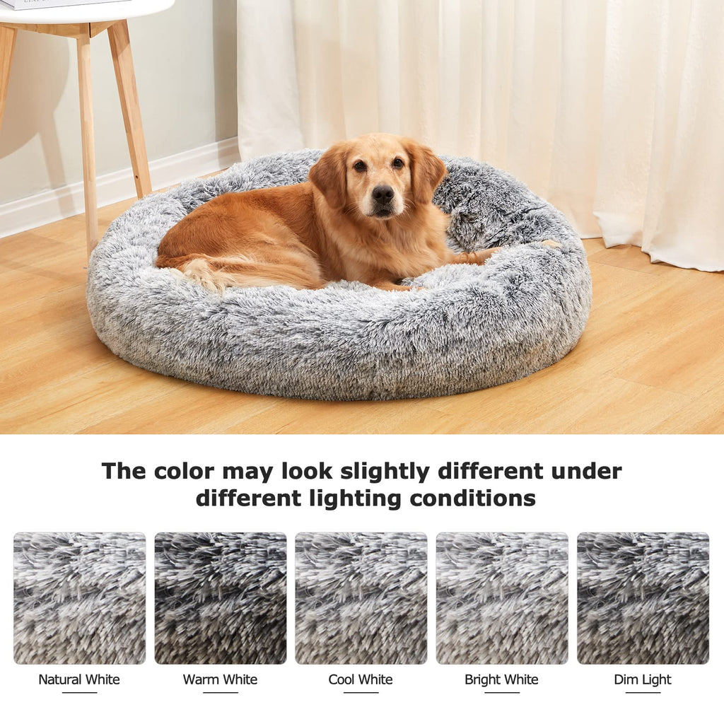 Dark Grey 36" Round Dog Bed A783567