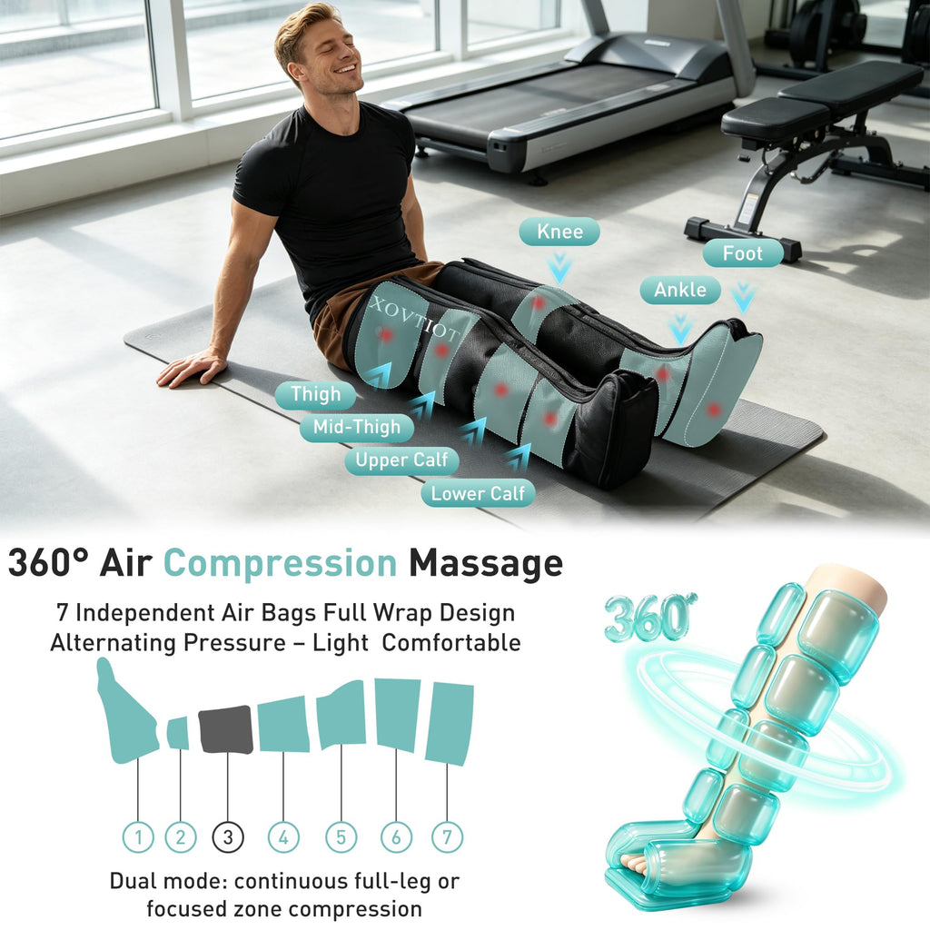 Air Compression Leg Massager with 6 Modes 3 Pressure Levels L558839