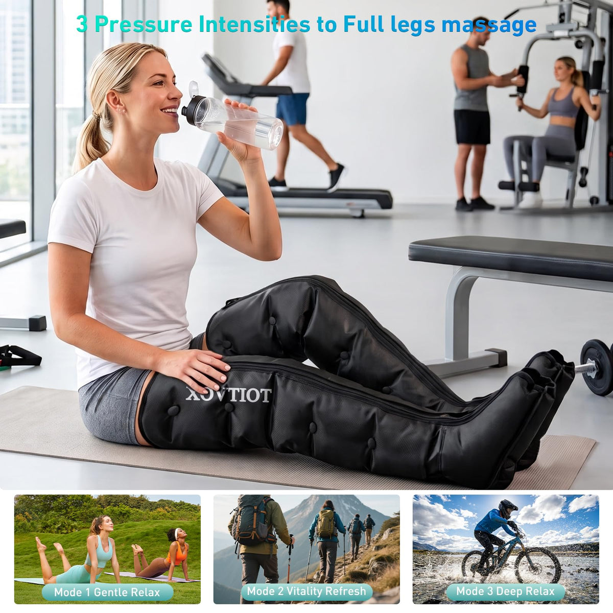 Air Compression Leg Massager with 6 Modes 3 Pressure Levels L558839