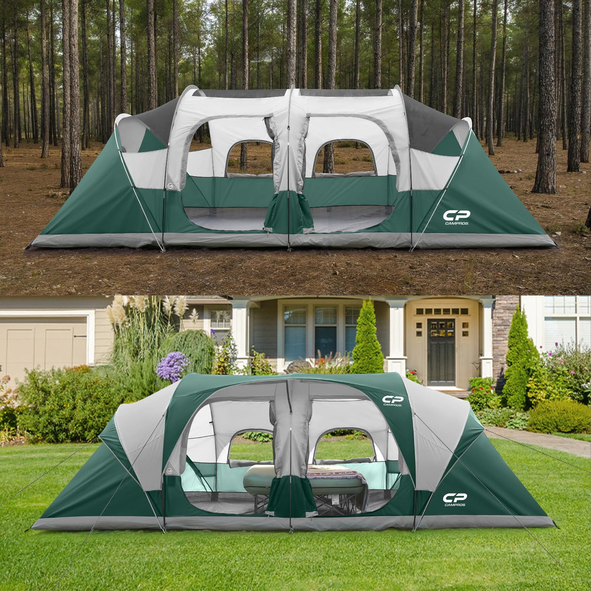 12 Person 3-Room Waterproof Camping Tent I434863