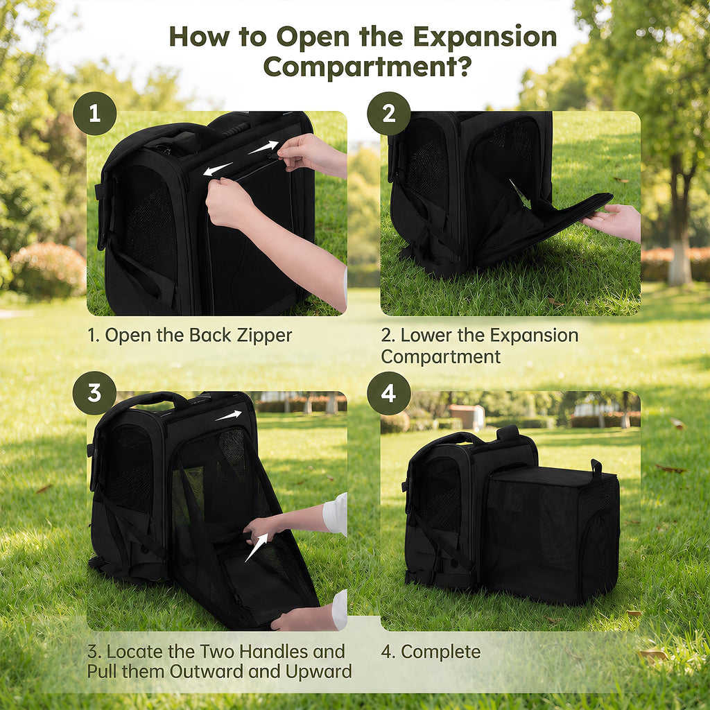 Expandable Cat Backpack Carrier with Breathable Mesh U699963