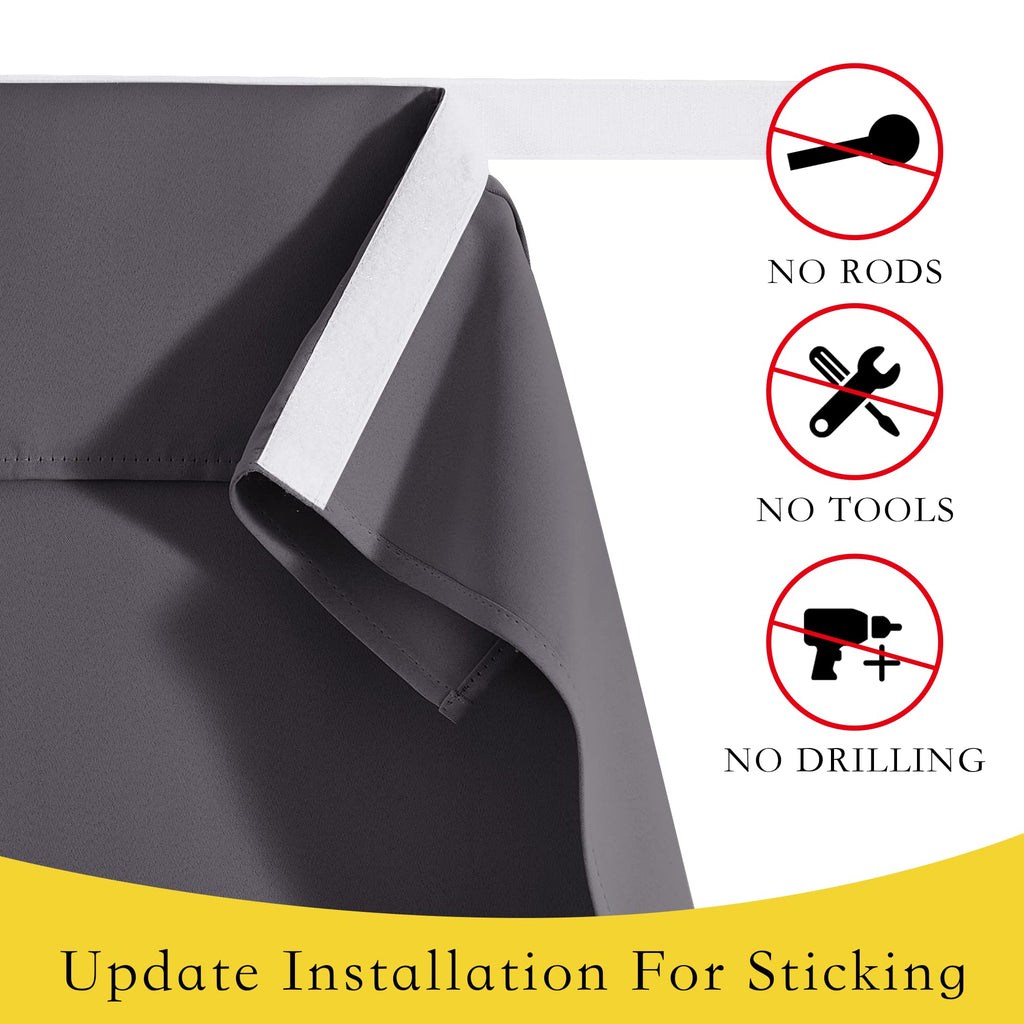 Grey Blackout Thermal Insulated Curtain F233129
