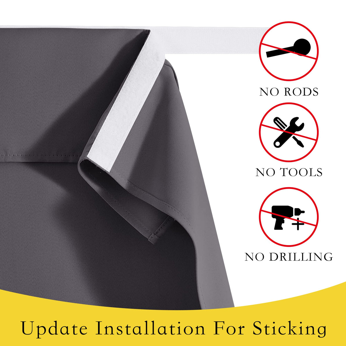 Grey Blackout Thermal Insulated Curtain F233129