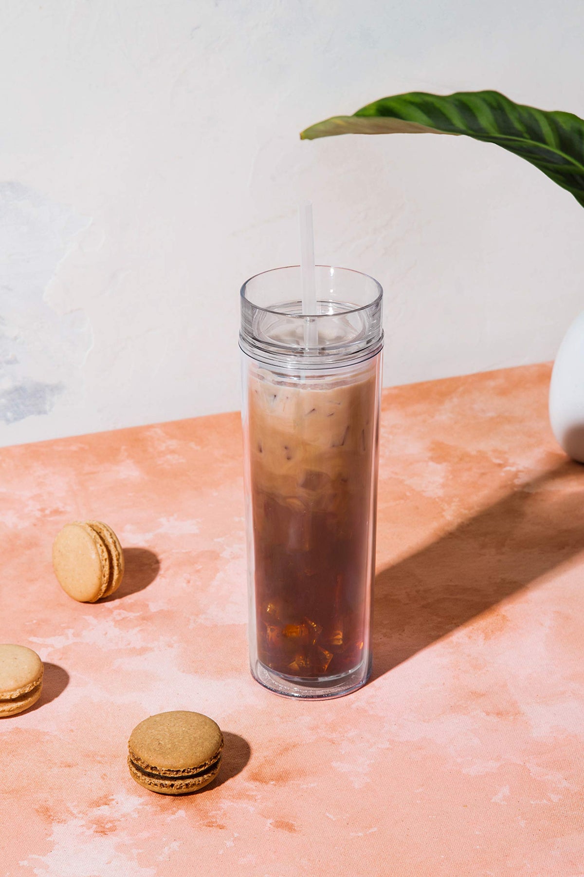 Clear 16oz Insulated Double Wall Acrylic Tumbler with Lid and Straw Z55370