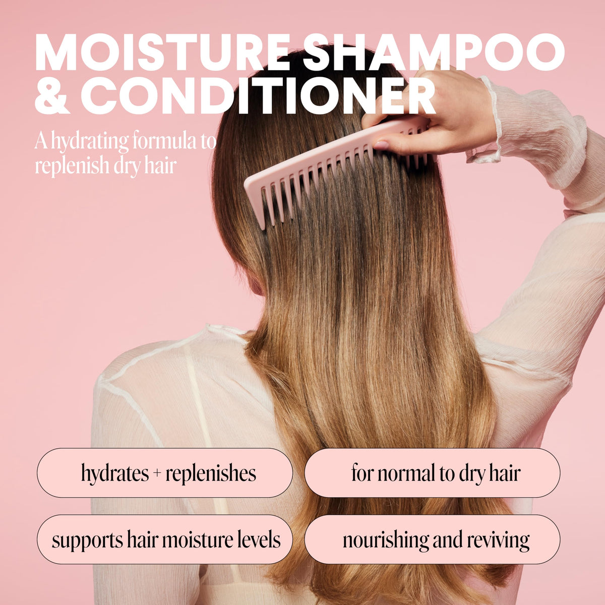 Moisture Shampoo + Conditioner Set 2 Pack 27oz + Leave-in Conditioner 5 Oz Dual Pack C18398
