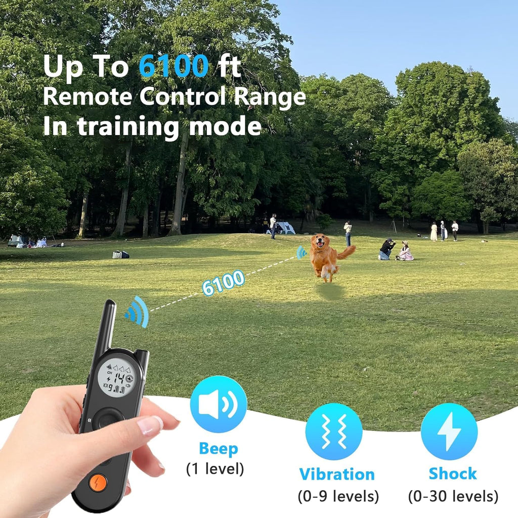 Wireless Dog Fence & Electronic Training Collar 2 in 1, IPX7 Waterproof N89697