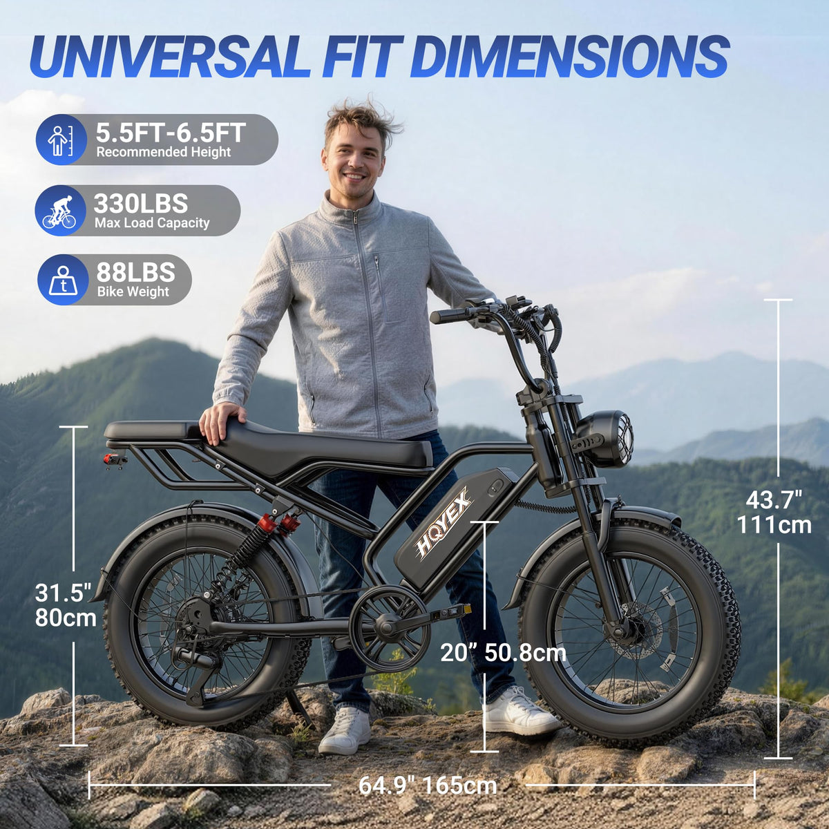 1500W 20" Fat Tire Electric Bike with 48V 20Ah Battery Z320
