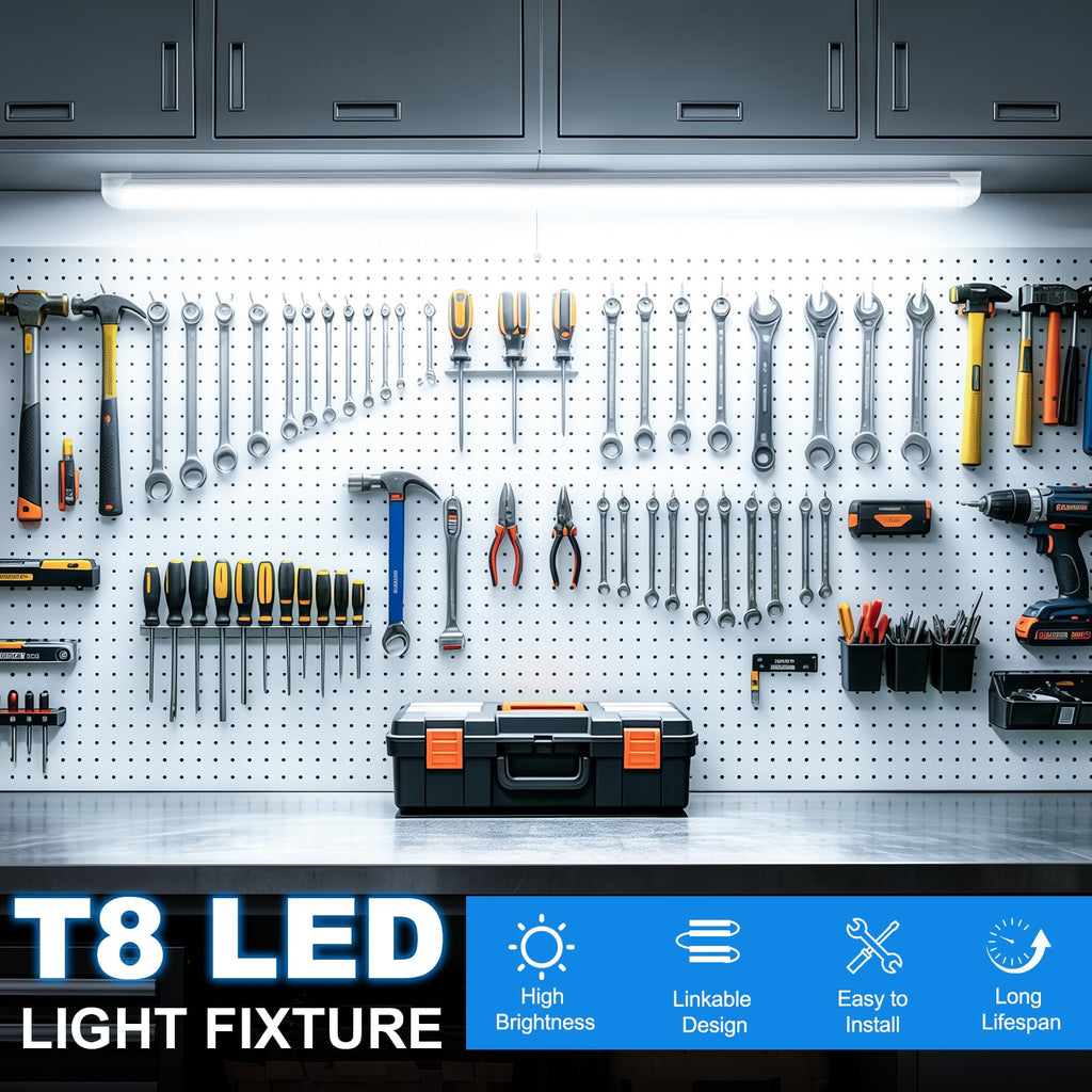 2FT 22W 3300LM 6000K Cool White Linkable LED Shop Lights H367