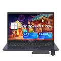 14" FHD Laptop, Intel Celeron N4500, 4GB RAM, 224GB Storage, Quiet Blue B144