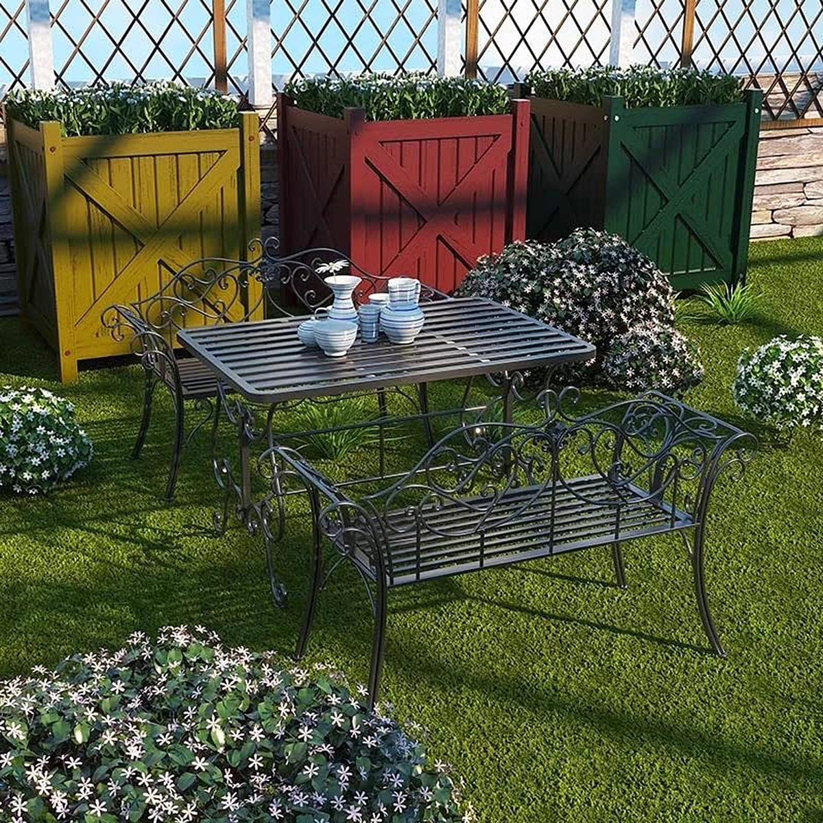 Cast Iron Outdoor Bench 400 lbs Capacity A5702