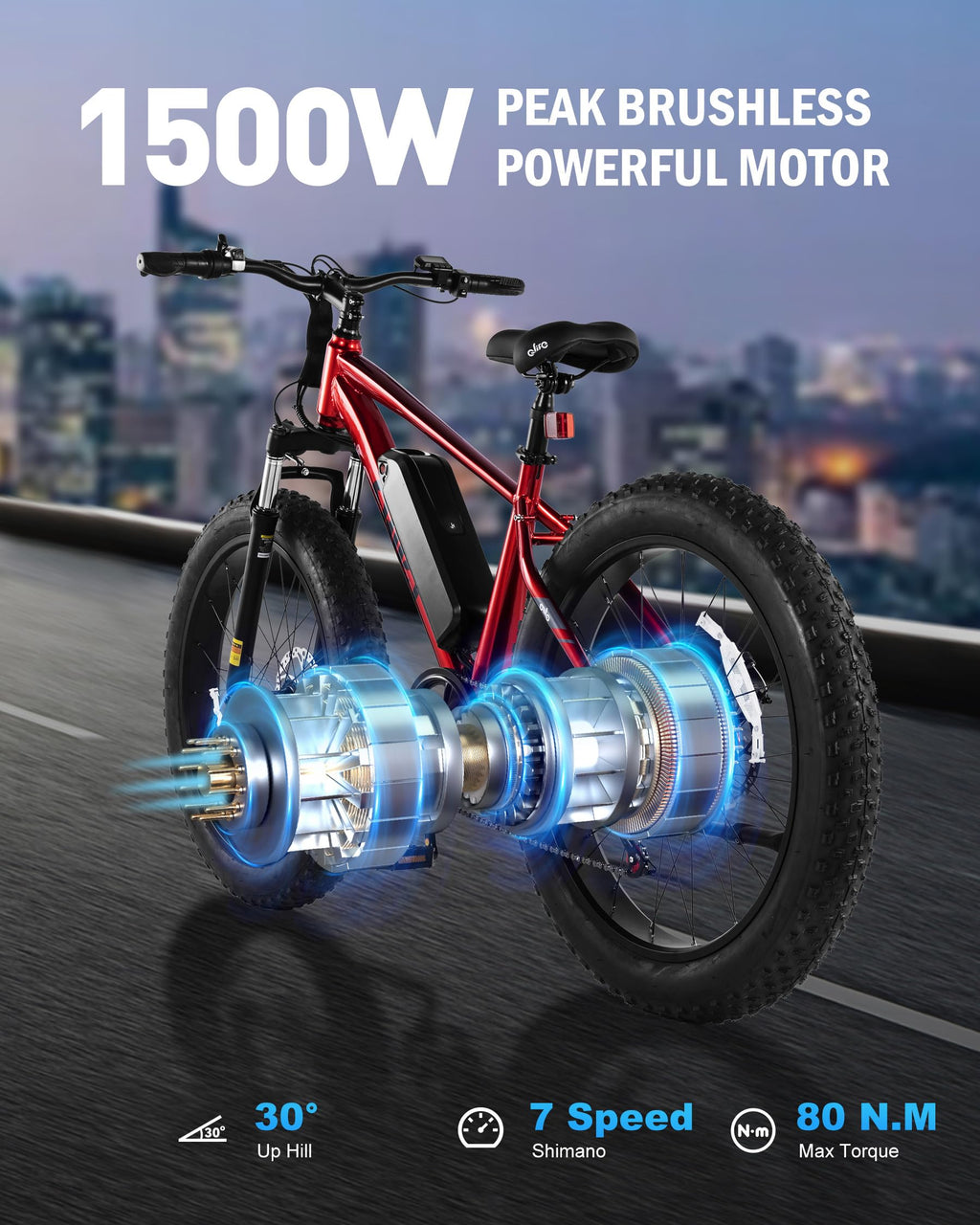 Electric Bike for Adults 1800W 48V 20AH Z10286