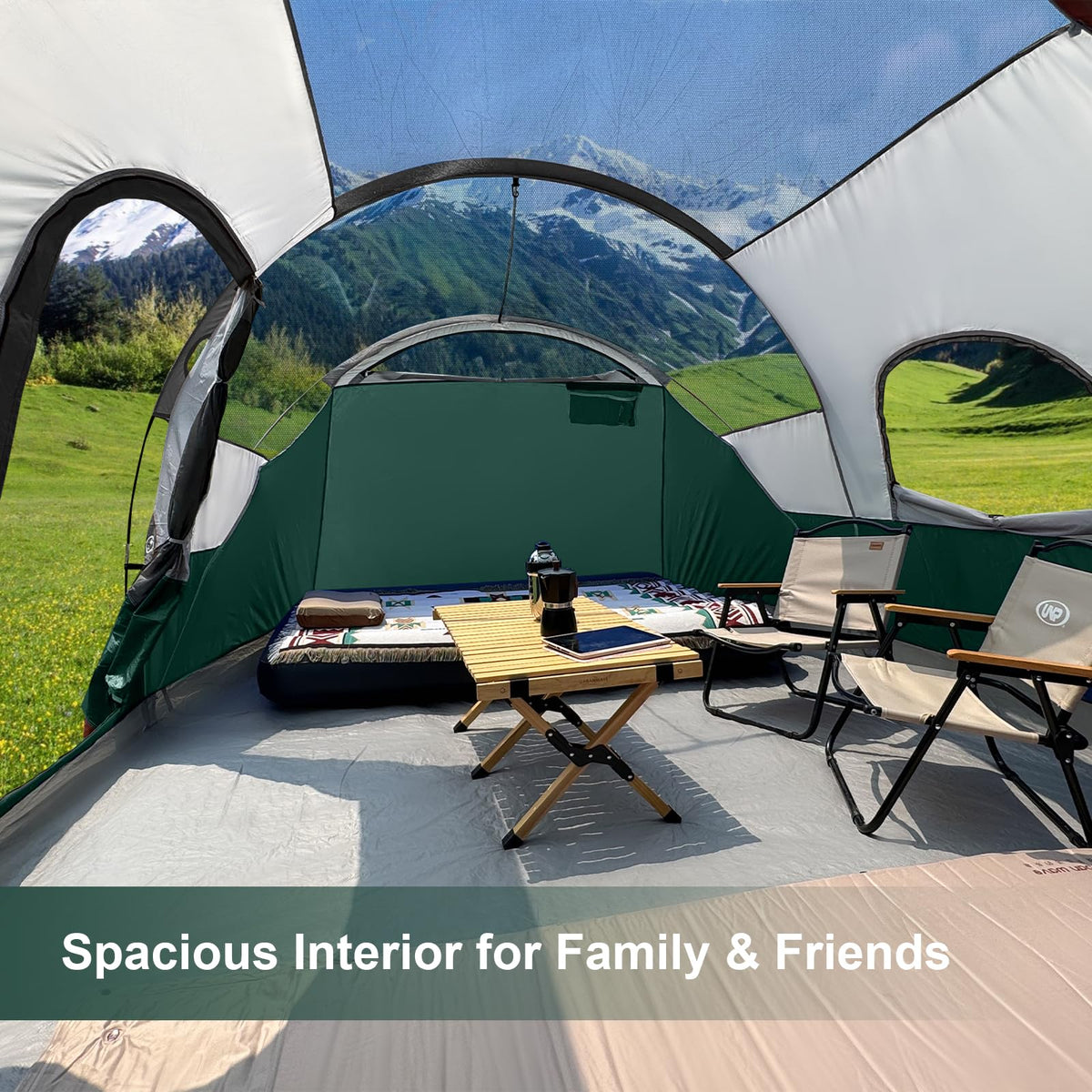 12 Person 3-Room Waterproof Camping Tent I434863