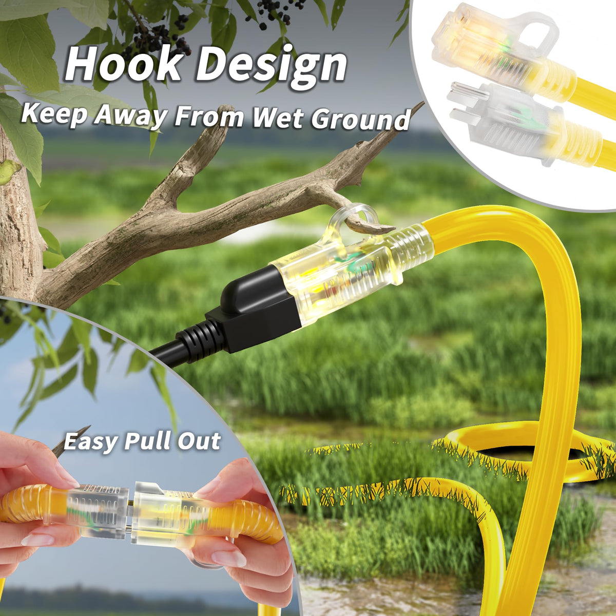 14/3 AWG 100 FT Heavy Duty Extension Cord N8771