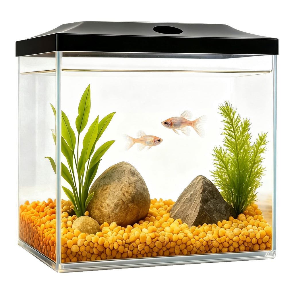 0.8-Gallon Small Plastic Fish Tank with LED Lighting R56916
