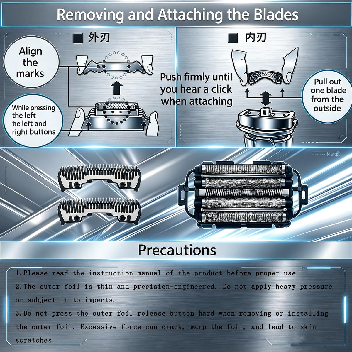 Replacement Blades and Foil A6845