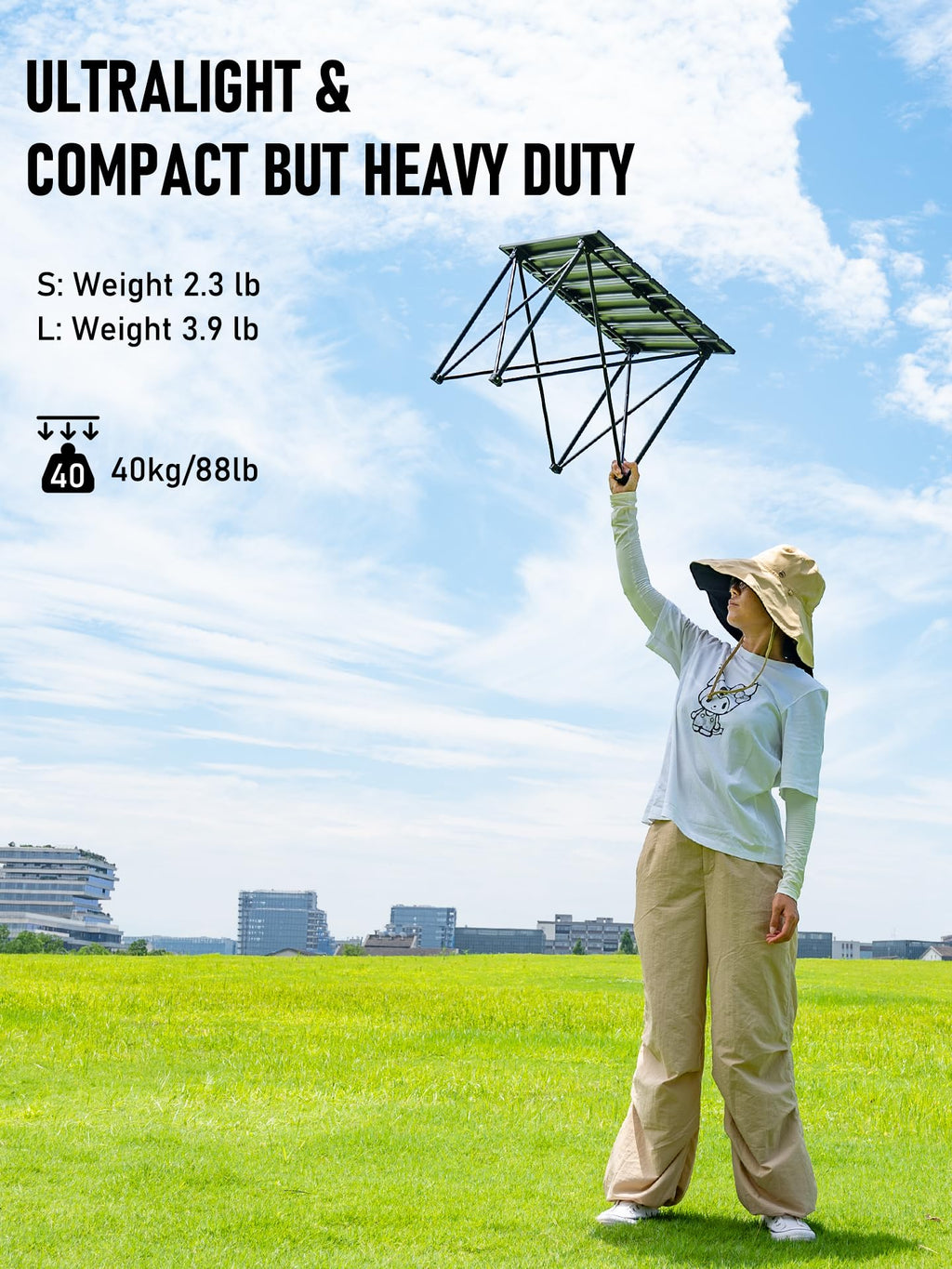 Ultralight Compact Aluminum Folding Camping Table S3754