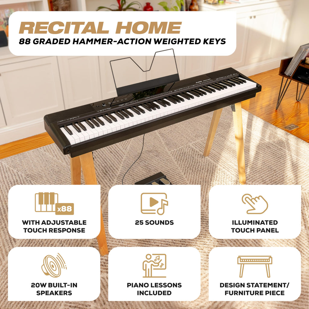 88-Key Black Digital Piano C668289
