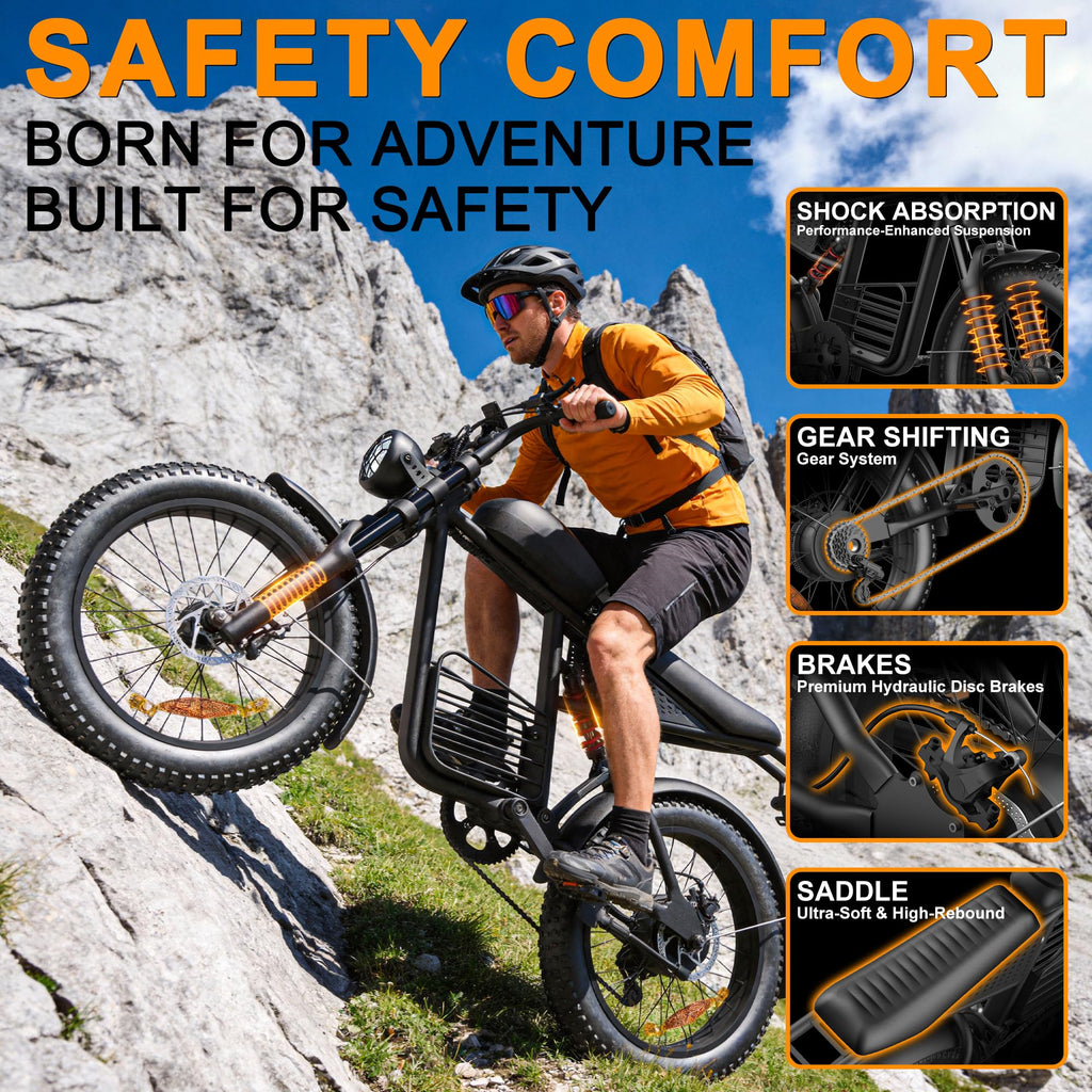 1000W Peak Motor 20" Fat Tire Electric Bike A566345
