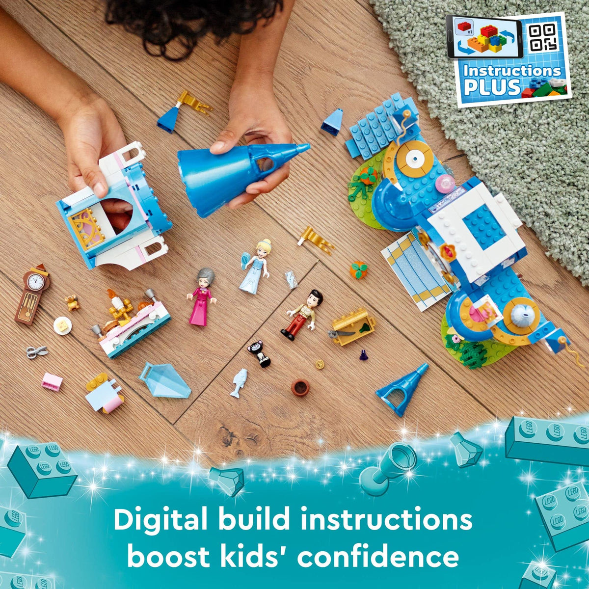 Buildable Castle Toy with 3 Mini Dolls U482