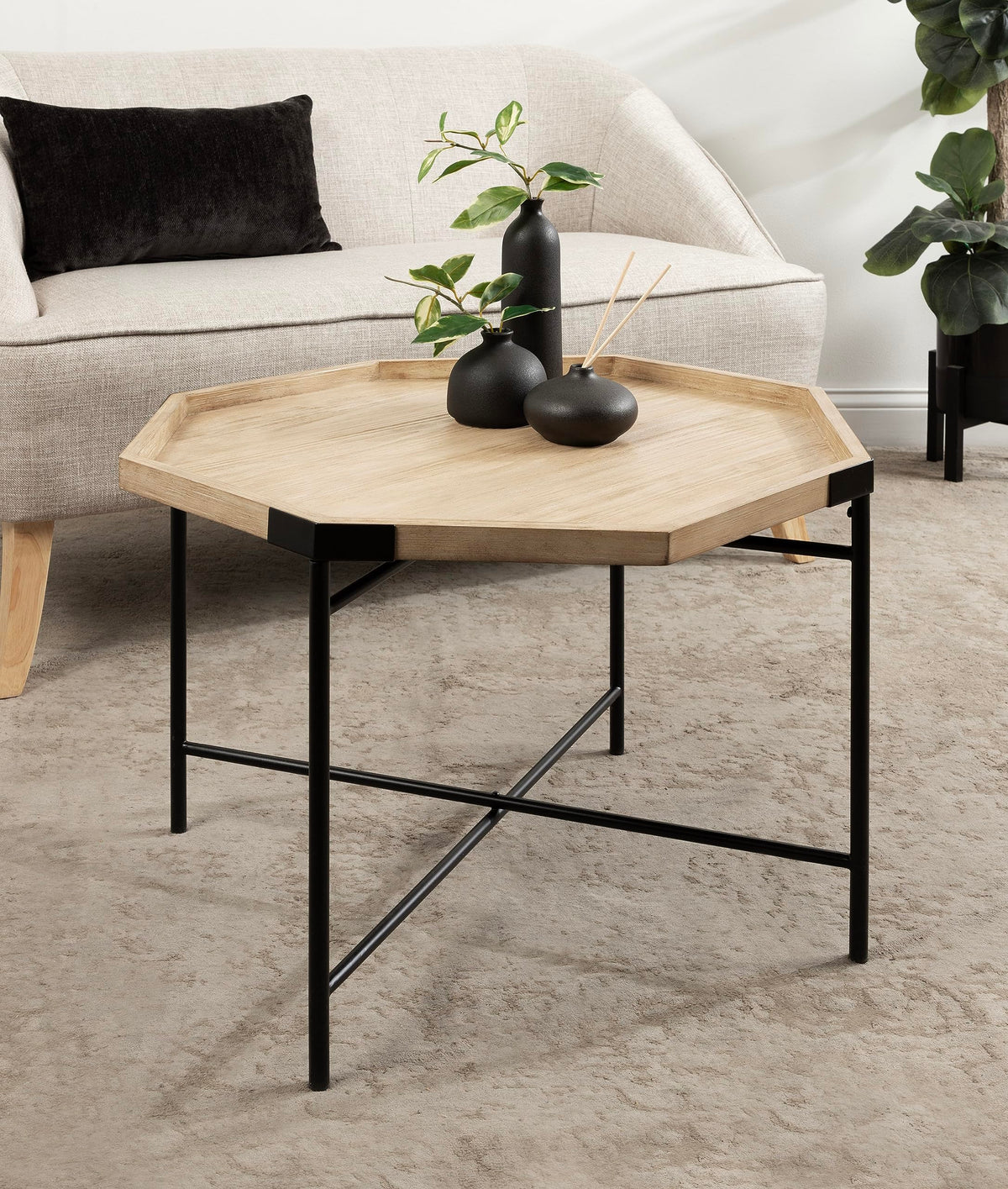 Two-Tone Octagon Coffee Table K95186